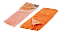 Салфетка из микрофибры и коралловой ткани "AIRLINE" 40*40 (оранжевая)