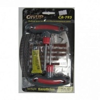 Набор для ремонта безкамерн. (шило,крючок,жгут,клей) большой СА-793