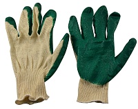 Перчатки х/б латекс одинарн. облив (13 класс)