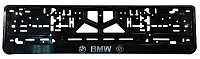 Рамка для номерного знака BMW   (с серебристым  рельефом)