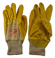 Перчатки х/б с неполным нитриловым покрытием Лайт