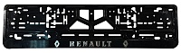 Рамка для номерного знака RENAULT   (с серебристым  рельефом)