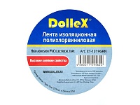 Изолента ПВХ (PVC) 19ммx9,10м зеленая (уп. 10 шт) "DolleX"