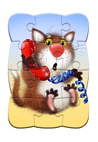 ПАЗЛЫ "Алло !" мягкие на магните (12 элементов) (14*20 см.) "АНТЕЙКО" 