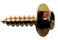 Саморез S-10мм., L-26 мм., D-6мм., Ds-18мм.,желтый (200шт.) (под отвертку+ключ)