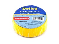 Изолента ПВХ (PVC) 19ммx9,10м желтая (уп. 10 шт) "DolleX"